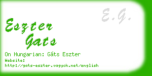 eszter gats business card
